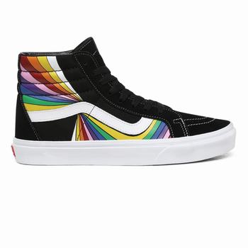 Damske Kotnikove Tenisky Vans Refract Sk8-Hi Reissue Čierne/Biele/Viacfarebný VA34ILQTM